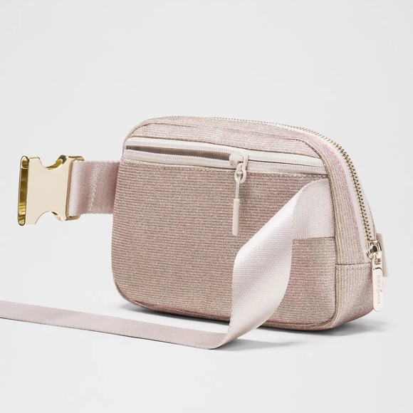 *NWT* LULULEMON Glitter Pink Everywhere Belt Bag & Clippable Card Pouch Set - Picture 6 of 13